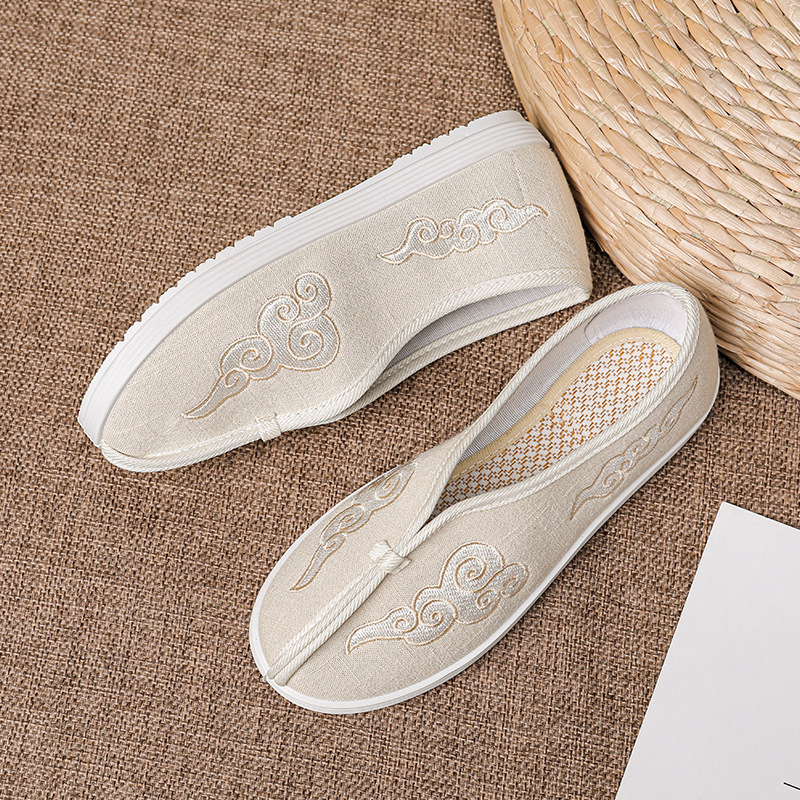 Dječje cipele u tradicionalnom kineskom stilu, izvešene, ručno tkane platnene cipele s mekim ravnim potplatom, unisex