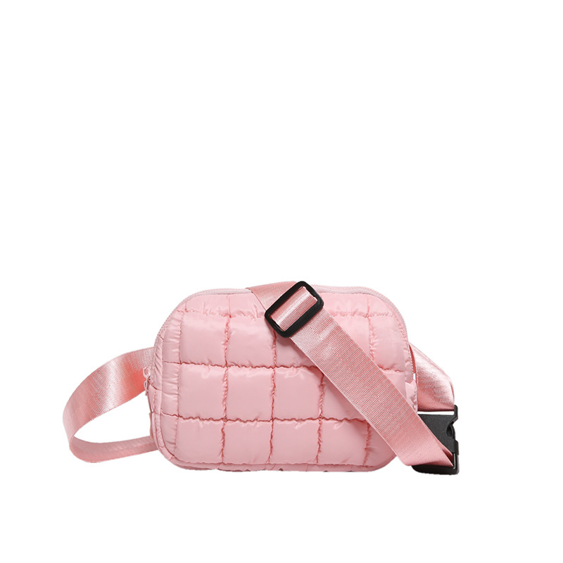 Ženska crossbody torba s oblacima i kvadratnim uzorkom, zatvaranje zipom, jedan remen, podstava poliester, unutarnji džep s zipom i džep za telefon