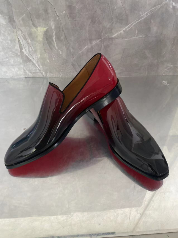 Pantofi din piele pentru bărbați – partea superioară din piele de vită, talpă din cauciuc, fără șireturi, stil business casual, vârf rotund