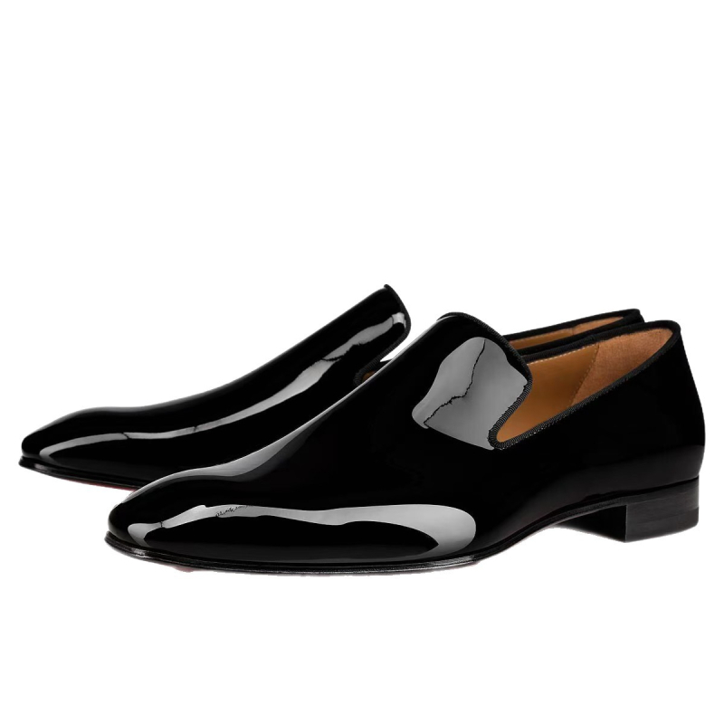 Pantofi din piele pentru bărbați – partea superioară din piele de vită, talpă din cauciuc, fără șireturi, stil business casual, vârf rotund