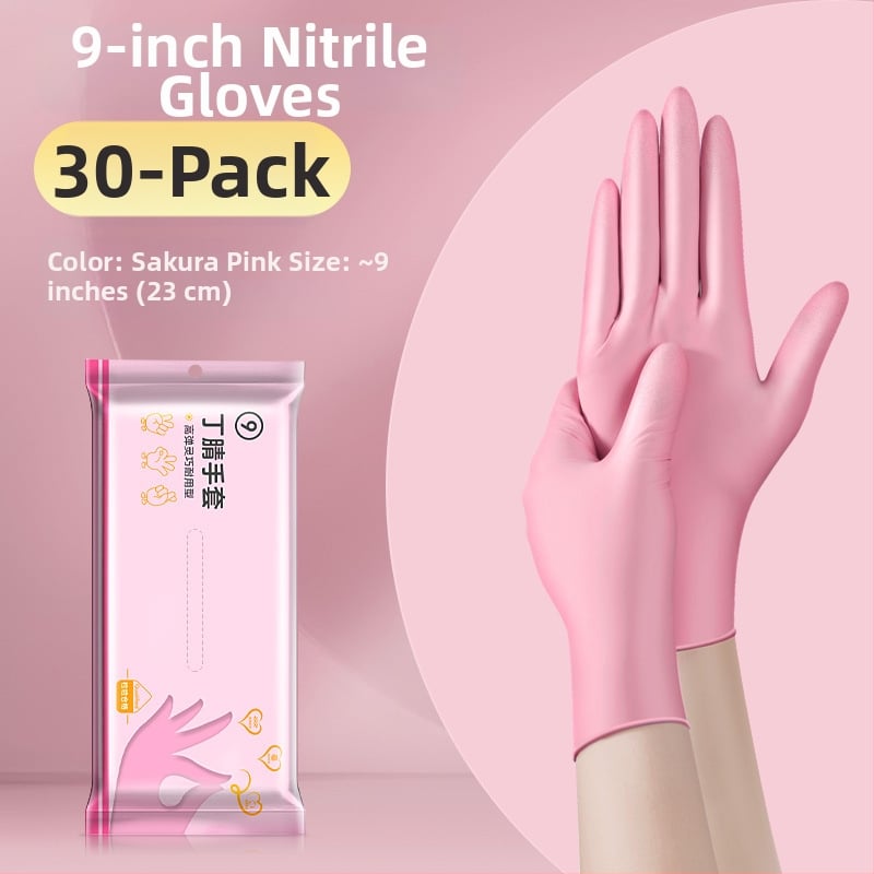 Γάντια μιας χρήσης για πλύσιμο πιάτων - λατέξ, κανονικό πάχος, μήκος 28 εκ, μάρκα Qiaofeng