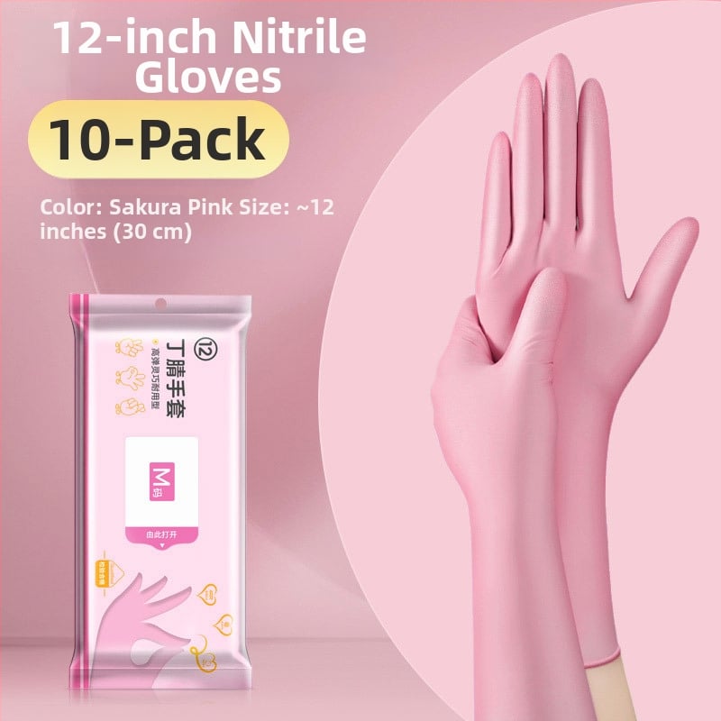 Γάντια μιας χρήσης για πλύσιμο πιάτων - λατέξ, κανονικό πάχος, μήκος 28 εκ, μάρκα Qiaofeng