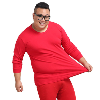 Set de lenjerie termică pentru bărbați, 100% bumbac — călduros pulover cu guler rotund, mâneci lungi și pantaloni, țesătură de greutate medie 181–200 g/m2