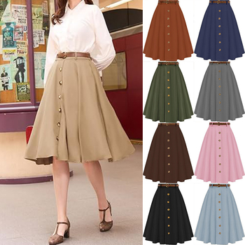 Sukňa typu A-línie s parasolovým strihom, letná elegancia, vysoký pás, midi dĺžka, nylon s elastanom