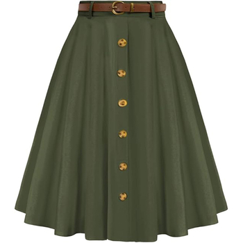 Sukňa typu A-línie s parasolovým strihom, letná elegancia, vysoký pás, midi dĺžka, nylon s elastanom