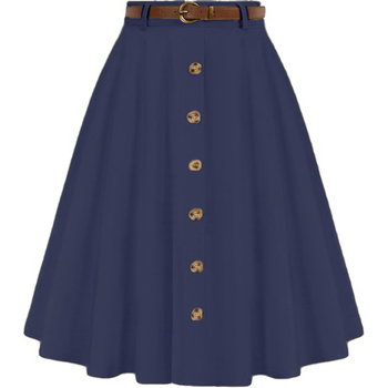 Sukňa typu A-línie s parasolovým strihom, letná elegancia, vysoký pás, midi dĺžka, nylon s elastanom