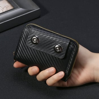 Πορτοφόλι για κέρματα με ακκορντόν στυλ κοντό πορτοφόλι, PU δερμάτινο, θήκη καρτών και μεγάλη χωρητικότητα, ανδρικό, φθινοπωρο 2025