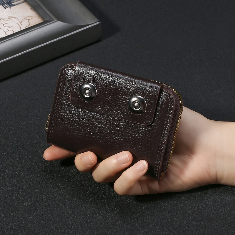 Πορτοφόλι για κέρματα με ακκορντόν στυλ κοντό πορτοφόλι, PU δερμάτινο, θήκη καρτών και μεγάλη χωρητικότητα, ανδρικό, φθινοπωρο 2025
