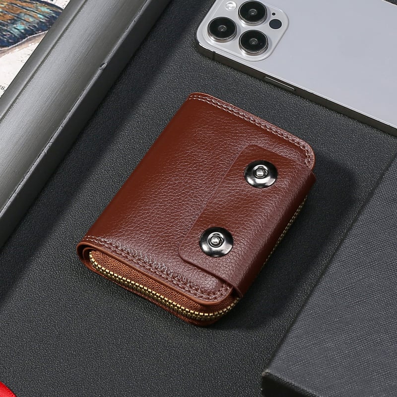 Πορτοφόλι για κέρματα με ακκορντόν στυλ κοντό πορτοφόλι, PU δερμάτινο, θήκη καρτών και μεγάλη χωρητικότητα, ανδρικό, φθινοπωρο 2025