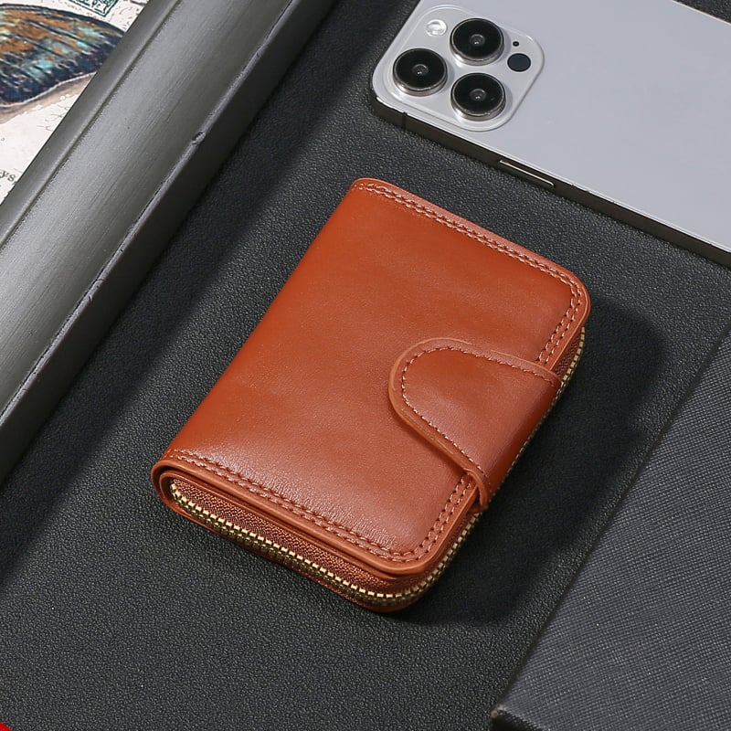 Πορτοφόλι για κέρματα με ακκορντόν στυλ κοντό πορτοφόλι, PU δερμάτινο, θήκη καρτών και μεγάλη χωρητικότητα, ανδρικό, φθινοπωρο 2025