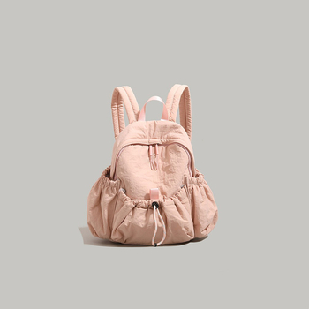 Rucsac pentru studenți – minimalist din nylon, buzunar pentru laptop, fermoar, pentru navetă zilnică și călătorii ușoare