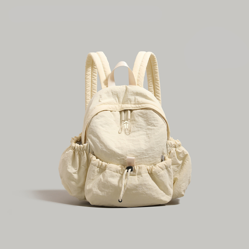 Rucsac pentru studenți – minimalist din nylon, buzunar pentru laptop, fermoar, pentru navetă zilnică și călătorii ușoare