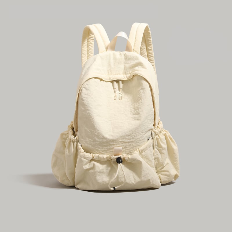 Rucsac pentru studenți – minimalist din nylon, buzunar pentru laptop, fermoar, pentru navetă zilnică și călătorii ușoare