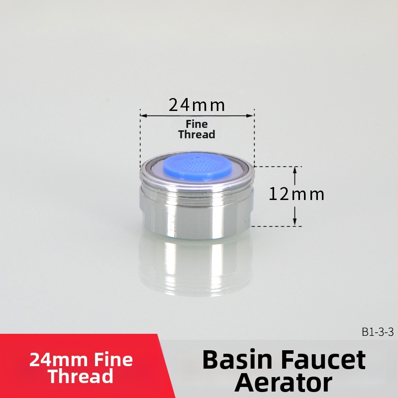 Aerátor na kohútik s filtrom — úspora vody, meď, elektroplating povrch, jednorukové ovládanie, nominálny tlak 1.6 MPa, prevádzková teplota 120°C, montáž vnútorná a vonkajšia