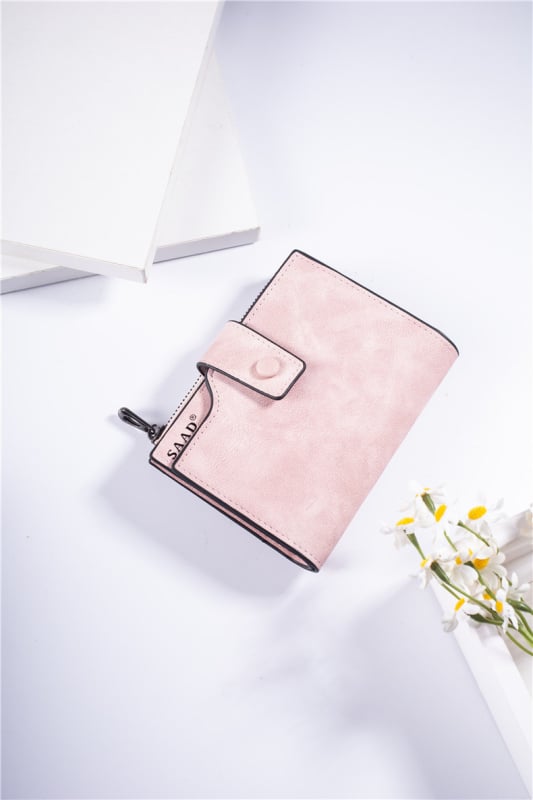 PU bőr női pénztárca, rövid fazonú cipzárral, nagy kapacitás, több kártyatartó rekesz, városi letisztult stílus