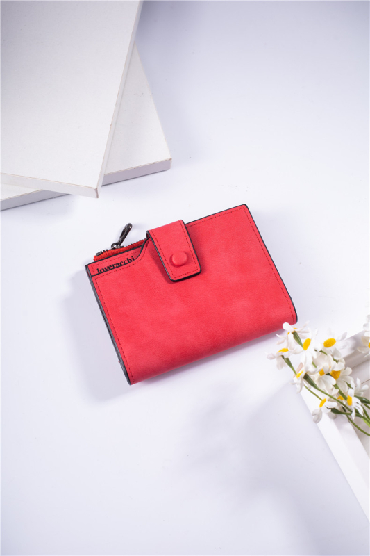 PU bőr női pénztárca, rövid fazonú cipzárral, nagy kapacitás, több kártyatartó rekesz, városi letisztult stílus