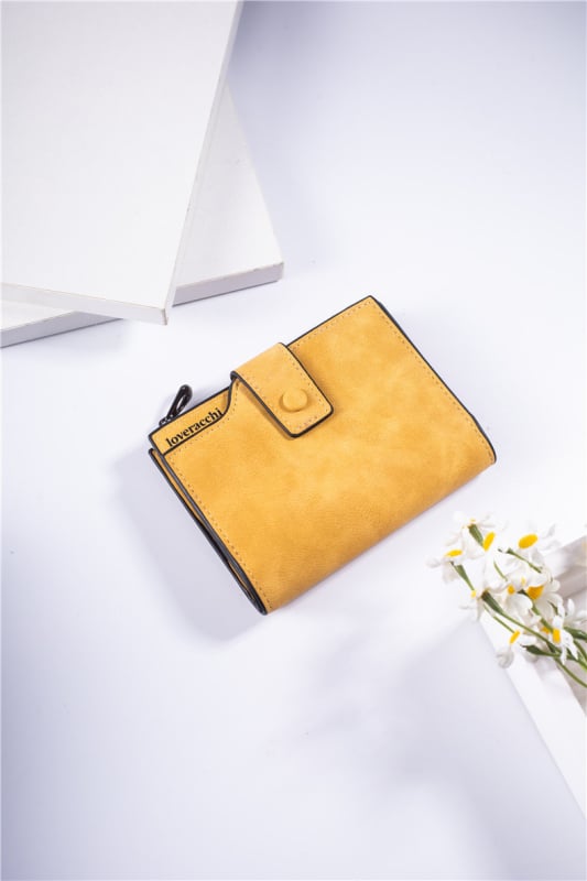 PU bőr női pénztárca, rövid fazonú cipzárral, nagy kapacitás, több kártyatartó rekesz, városi letisztult stílus