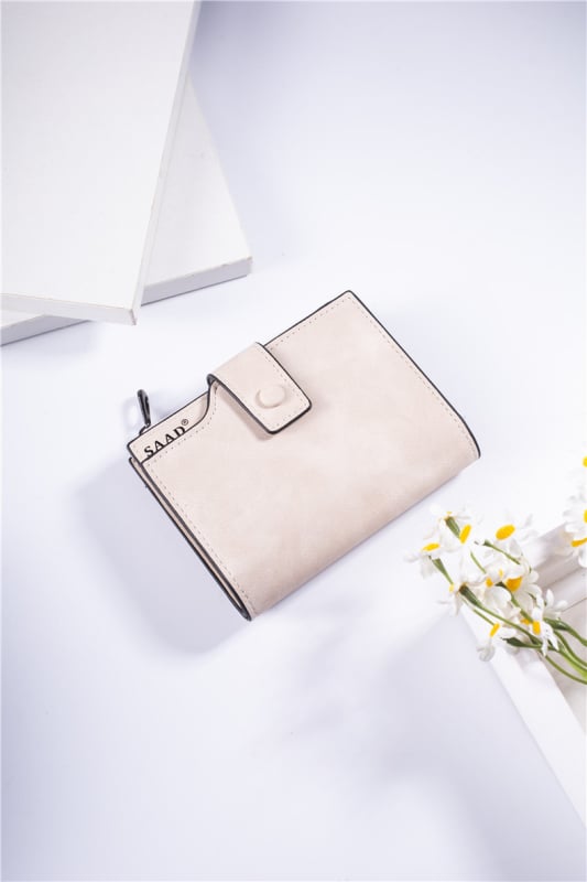 PU bőr női pénztárca, rövid fazonú cipzárral, nagy kapacitás, több kártyatartó rekesz, városi letisztult stílus