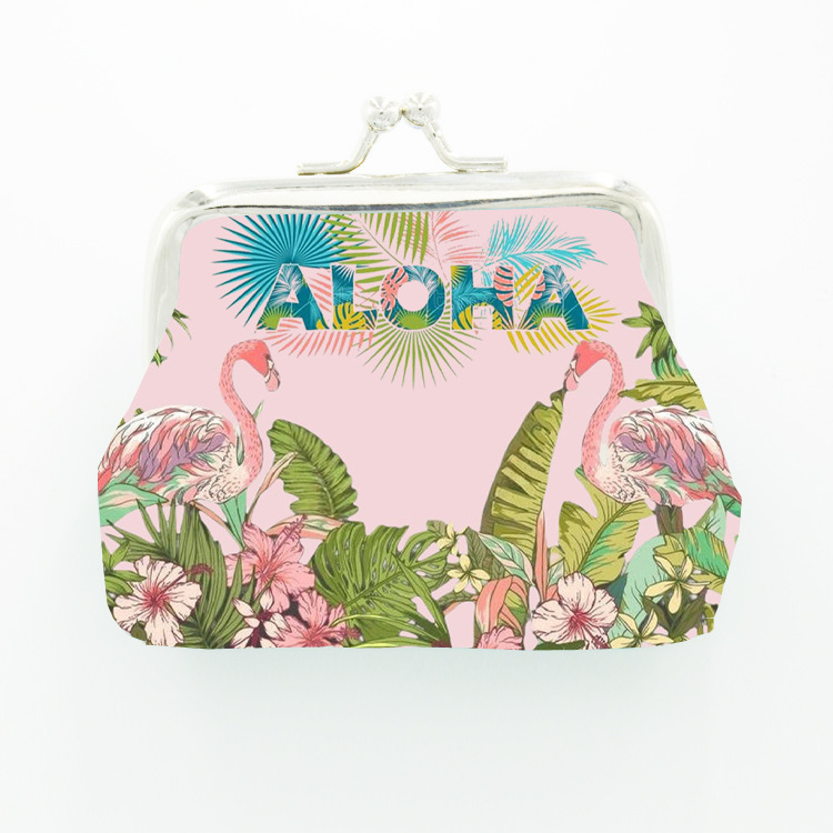 Πορτοφόλι για κέρματα με πόρπη, PU δέρμα, μοτίβο τοπίο, unisex, παιδικό σχέδιο, καθημερινή χρήση