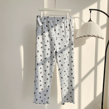 Παντελόνια εγκυμοσύνης με στήριξη κοιλιάς, μετά τον τοκετό, παντελόνια ύπνου με υψηλή μέση σε σχήμα U, ρυθμιζόμενα, παχύ ακρυλικό ύφασμα, κατάλληλα για χειμώνα, άνοιξη και φθινόπωρο