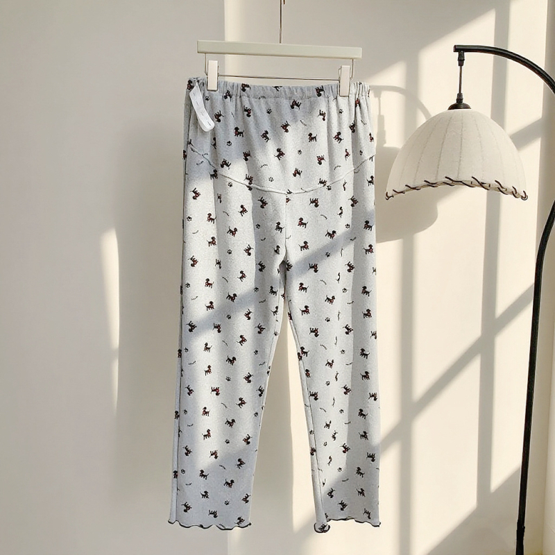 Παντελόνια εγκυμοσύνης με στήριξη κοιλιάς, μετά τον τοκετό, παντελόνια ύπνου με υψηλή μέση σε σχήμα U, ρυθμιζόμενα, παχύ ακρυλικό ύφασμα, κατάλληλα για χειμώνα, άνοιξη και φθινόπωρο