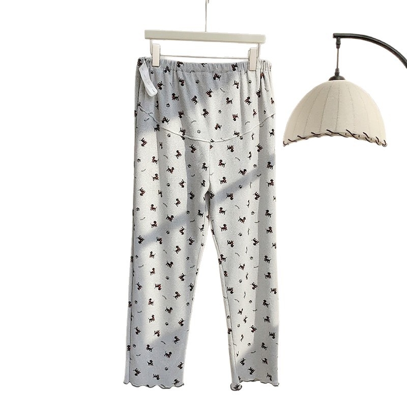 Παντελόνια εγκυμοσύνης με στήριξη κοιλιάς, μετά τον τοκετό, παντελόνια ύπνου με υψηλή μέση σε σχήμα U, ρυθμιζόμενα, παχύ ακρυλικό ύφασμα, κατάλληλα για χειμώνα, άνοιξη και φθινόπωρο