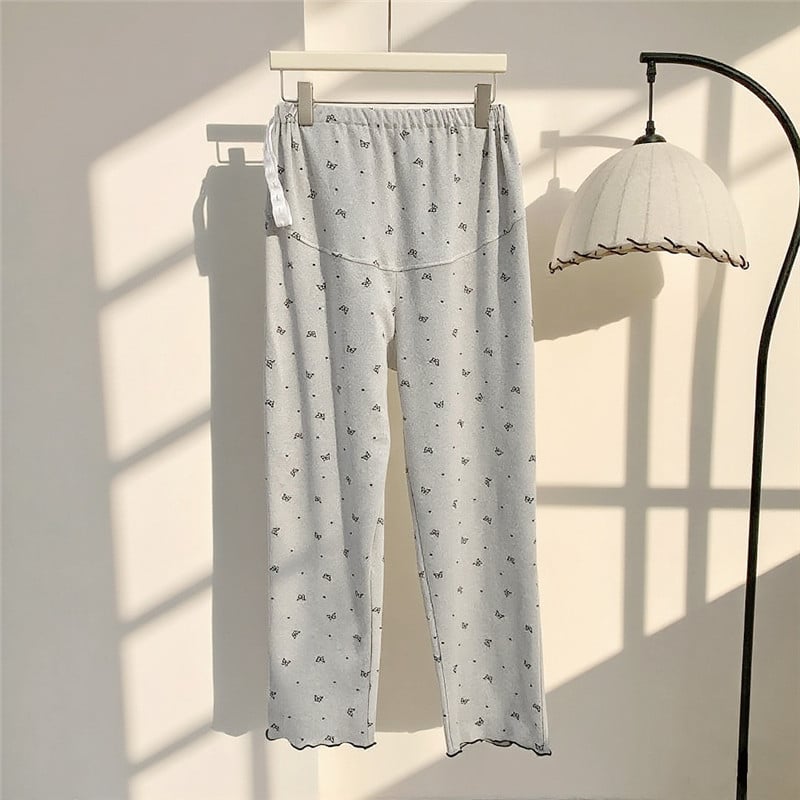 Παντελόνια εγκυμοσύνης με στήριξη κοιλιάς, μετά τον τοκετό, παντελόνια ύπνου με υψηλή μέση σε σχήμα U, ρυθμιζόμενα, παχύ ακρυλικό ύφασμα, κατάλληλα για χειμώνα, άνοιξη και φθινόπωρο