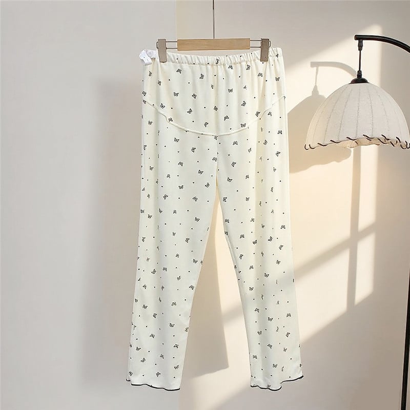 Παντελόνια εγκυμοσύνης με στήριξη κοιλιάς, μετά τον τοκετό, παντελόνια ύπνου με υψηλή μέση σε σχήμα U, ρυθμιζόμενα, παχύ ακρυλικό ύφασμα, κατάλληλα για χειμώνα, άνοιξη και φθινόπωρο