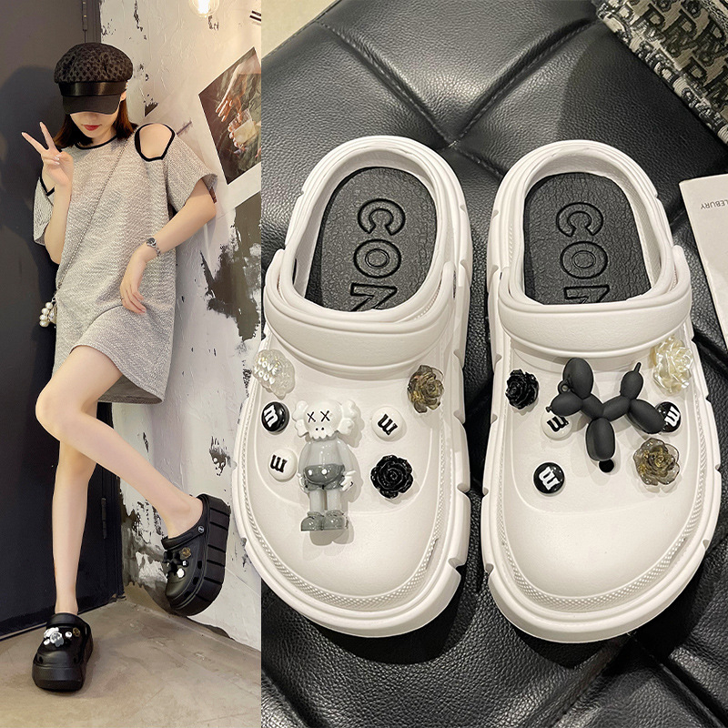 Γυναικείοι κλόγκς με 7 cm παχιά EVA σόλα, EVA επάνω μέρος, κατασκευή με έγχυση, αυξάνουν το ύψος