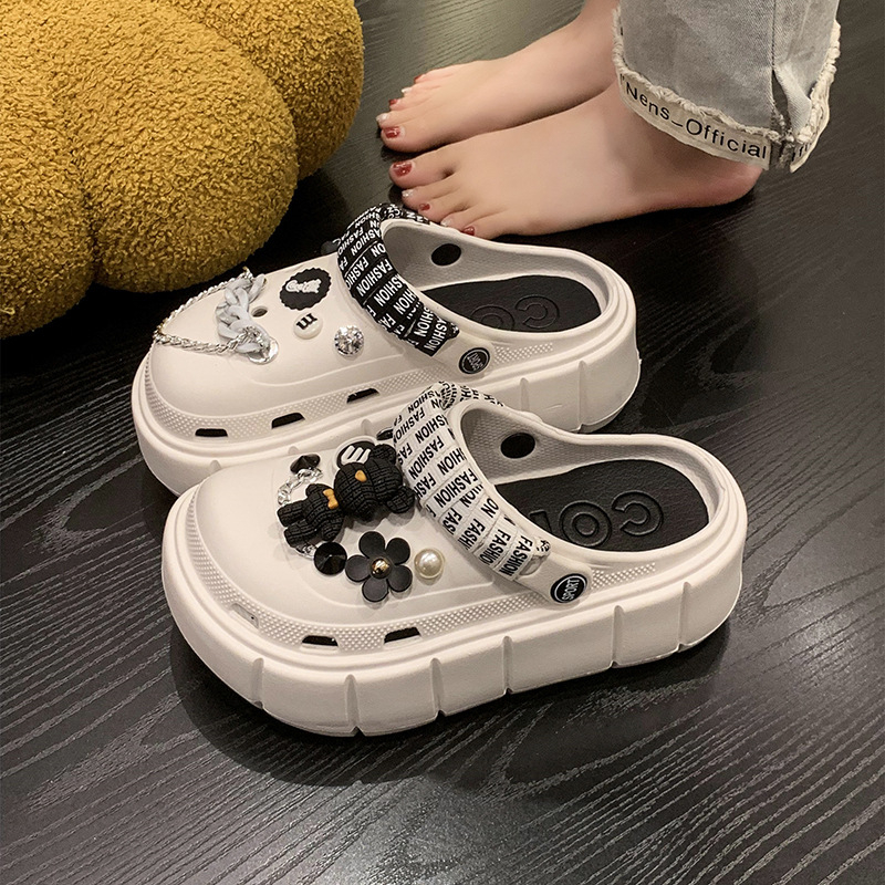 Γυναικείοι κλόγκς με 7 cm παχιά EVA σόλα, EVA επάνω μέρος, κατασκευή με έγχυση, αυξάνουν το ύψος