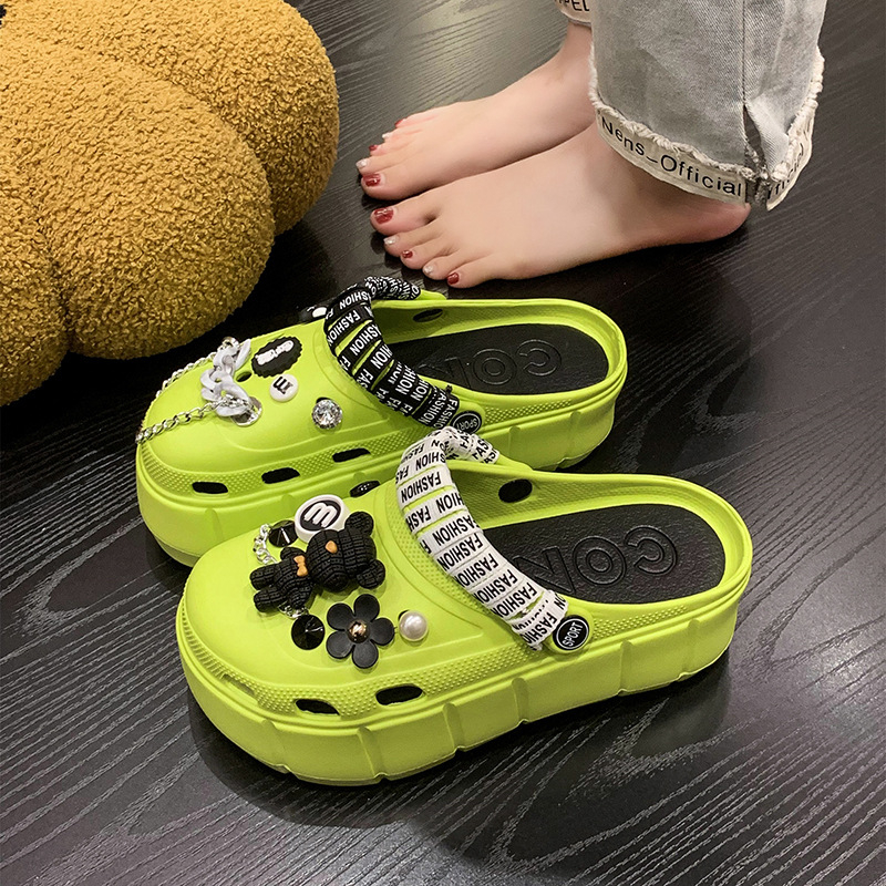 Γυναικείοι κλόγκς με 7 cm παχιά EVA σόλα, EVA επάνω μέρος, κατασκευή με έγχυση, αυξάνουν το ύψος