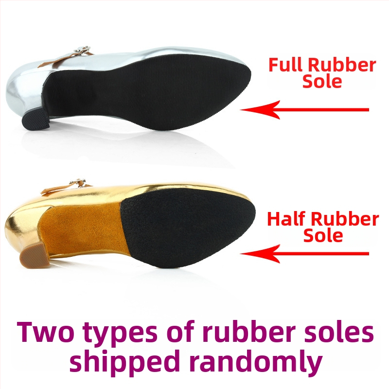 Латино танцови обувки за жени, среден ток, мек под, модерен професионален дизайн, Sartre Saiwei