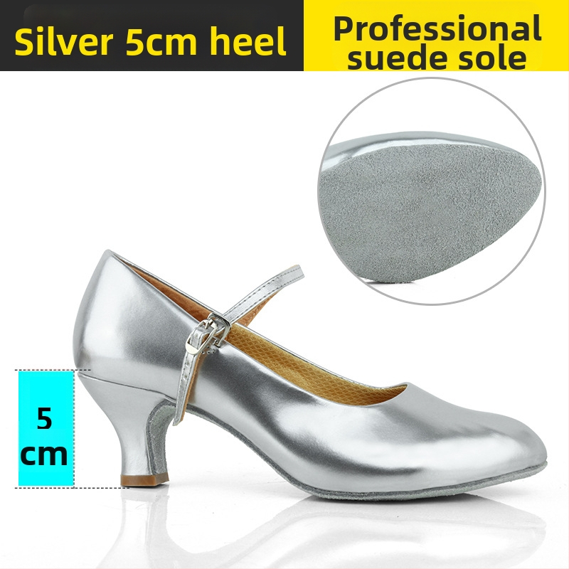 Ženske latino plesne cipele, srednja peta, mek đon, moderan profesionalni dizajn, Sartre Saiwei