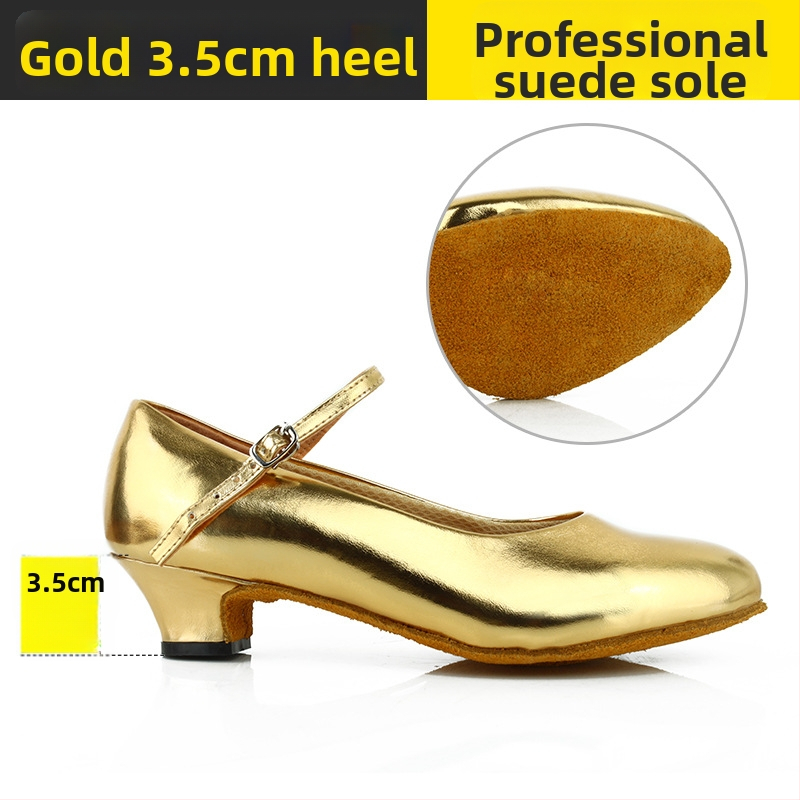 Ženske latino plesne cipele, srednja peta, mek đon, moderan profesionalni dizajn, Sartre Saiwei