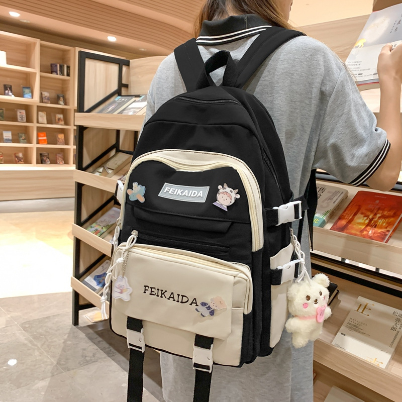 Unisex školský batoh z nylonu, objem 20–35 L, jednoduchý dizajn