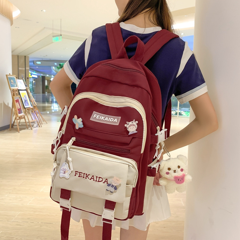 Unisex školský batoh z nylonu, objem 20–35 L, jednoduchý dizajn