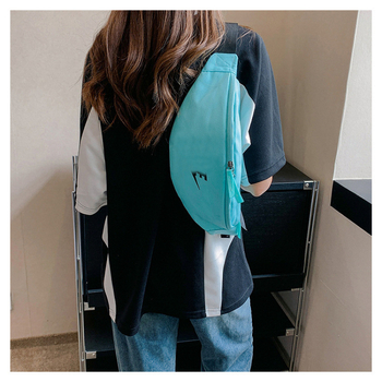 Geantă sport din pânză pentru unisex, cu logo imprimat din litere, design crossbody/talie/umeri,căptușeală poliester