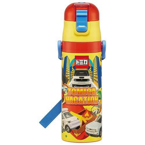 Termos pentru băuturi în stil desen animat, din oțel inoxidabil 304, cu șnur de purtare și blocare, formă dreaptă, izolație 6–12 ore, capac de băut direct