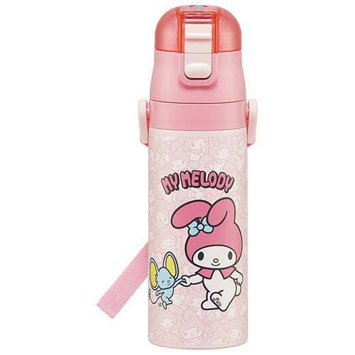 Termos pentru băuturi în stil desen animat, din oțel inoxidabil 304, cu șnur de purtare și blocare, formă dreaptă, izolație 6–12 ore, capac de băut direct