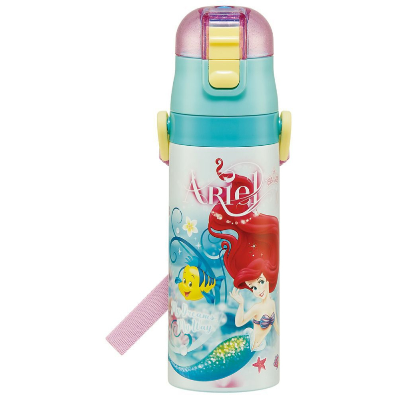 Termos pentru băuturi în stil desen animat, din oțel inoxidabil 304, cu șnur de purtare și blocare, formă dreaptă, izolație 6–12 ore, capac de băut direct