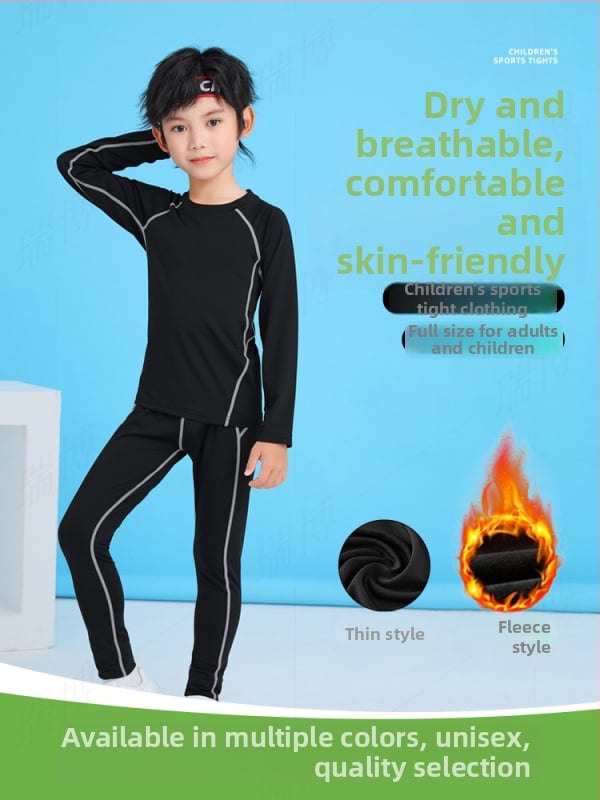 Νεανικός εφαρμοστός μακρυμάνικος βάσης τοπ, γρήγορο στέγνωμα, 93% πολυεστέρας / 7% σπάντεξ, μονόχρωμο σχέδιο, μήκος στη μέση, unisex