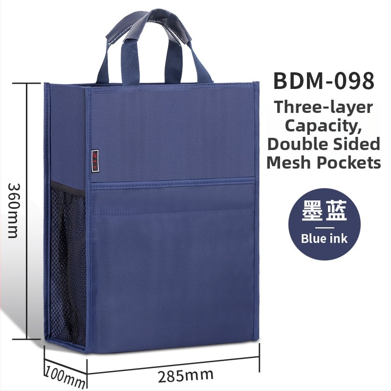 Beiduome Φάκελος Εγγράφων από Oxford με Φερμουάρ, Διπλό Χαρτοφυλάκιο για Συνέδρια, Στυλ Paper Brick