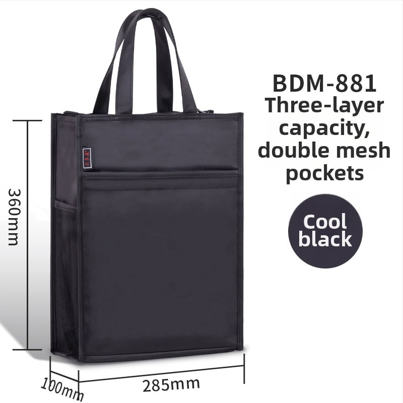 Beiduome Φάκελος Εγγράφων από Oxford με Φερμουάρ, Διπλό Χαρτοφυλάκιο για Συνέδρια, Στυλ Paper Brick