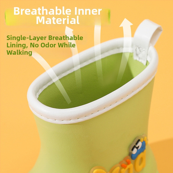 Cizme de ploaie pentru copii, desen animat, EVA, unisex, tub scurt, talpă plată, impermeabile