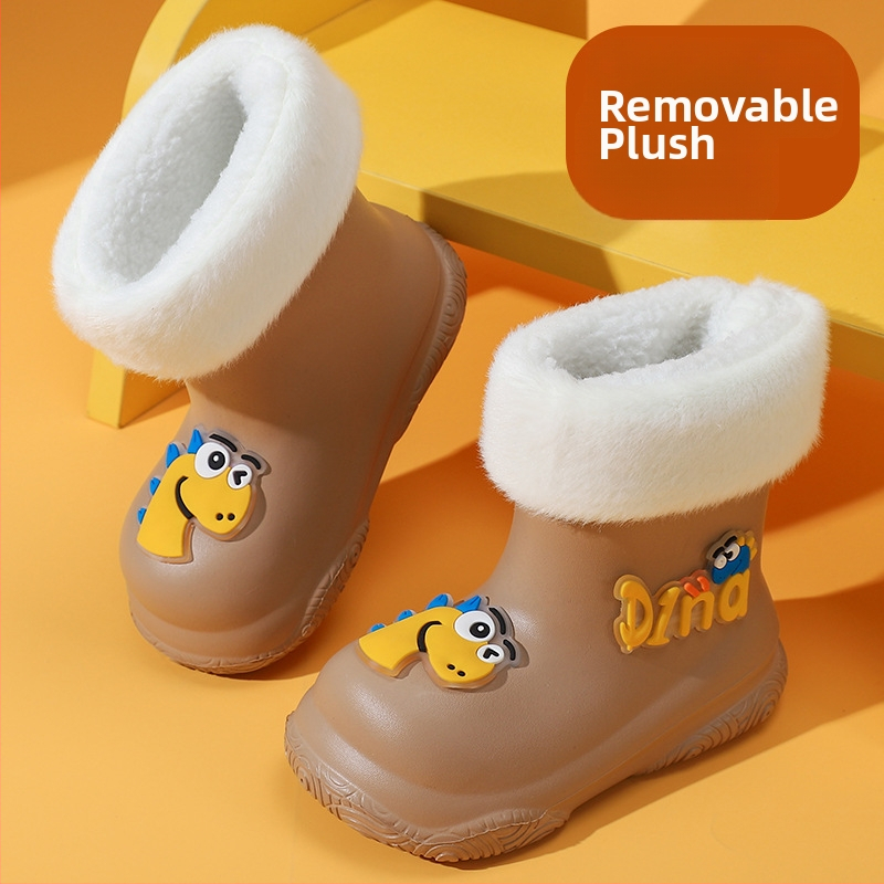 Cizme de ploaie pentru copii, desen animat, EVA, unisex, tub scurt, talpă plată, impermeabile