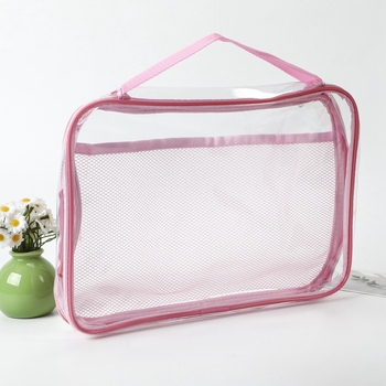 PVC sminkes táska cipzárral, JD927-es modell, kézitáska-stílusú, többfunkciós