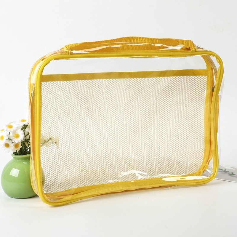 PVC sminkes táska cipzárral, JD927-es modell, kézitáska-stílusú, többfunkciós