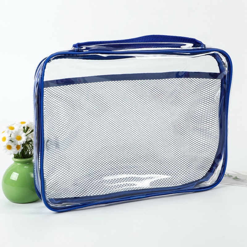 PVC sminkes táska cipzárral, JD927-es modell, kézitáska-stílusú, többfunkciós