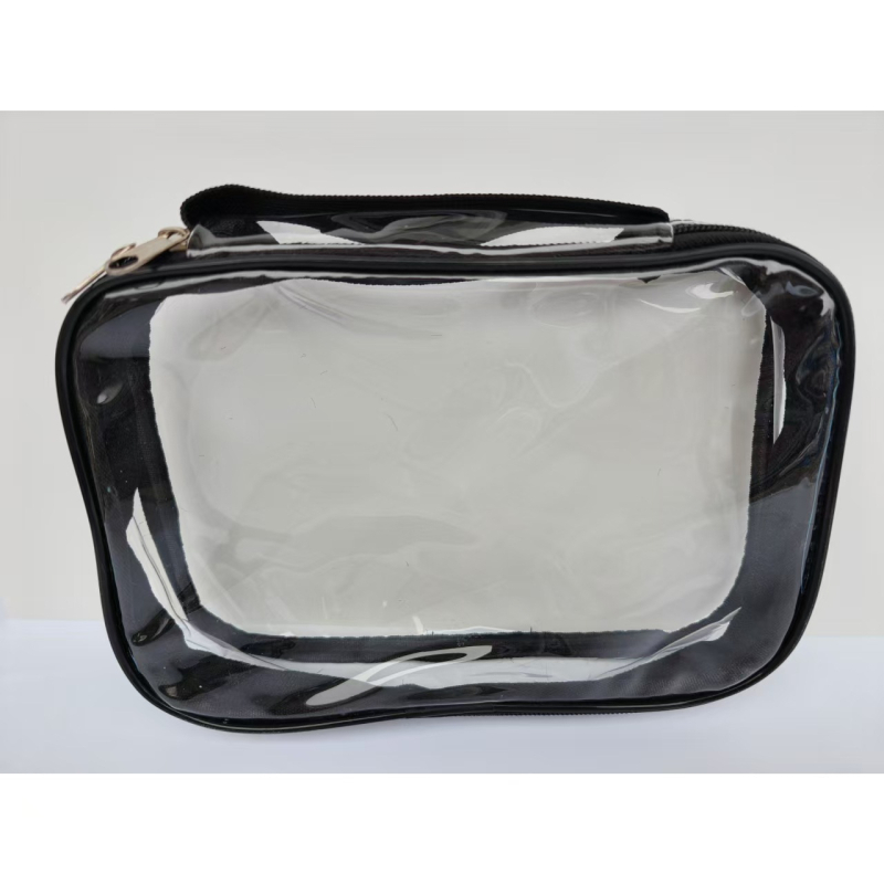 PVC sminkes táska cipzárral, JD927-es modell, kézitáska-stílusú, többfunkciós