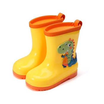 Cizme de ploaie pentru copii – imprimeu desen animat, PVC, toc mic 1–3 cm, înălțime tub medie, pentru toate sezoanele, unisex
